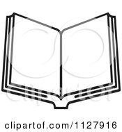 Poster, Art Print Of Black And White Open Book
