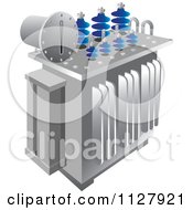 Clipart Of An Electrical Substation Transformer Royalty Free Vector Illustration
