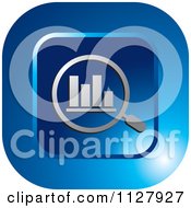 Clipart Of A Blue Analytics Icon Royalty Free Vector Illustration