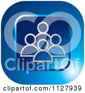 Clipart Of A Blue Social Media Icon Royalty Free Vector Illustration