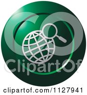 Clipart Of A Green Globe Search Icon Royalty Free Vector Illustration
