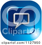 Clipart Of A Blue Chat Icon Royalty Free Vector Illustration by Lal Perera