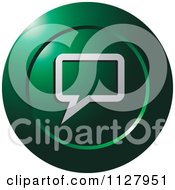 Clipart Of A Green Chat Icon Royalty Free Vector Illustration