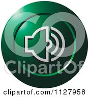 Clipart Of A Green Audio Icon Royalty Free Vector Illustration