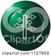 Clipart Of A Green Route Icon Royalty Free Vector Illustration