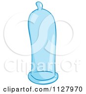 Cartoon Of A Blue Latex Condom Royalty Free Vector Clipart by Hit Toon