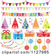 Colorful Birthday Party Hats Decorations And Gifts