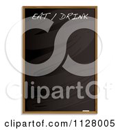Clipart Of A Restaurant Eat And Drink Blackboard Menu Royalty Free Vector Illustration by michaeltravers