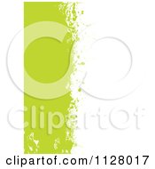 Clipart Of A Grungy Green Paint Splatter Background With White Copyspace Royalty Free Vector Illustration by michaeltravers
