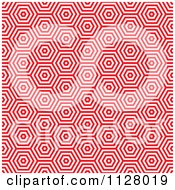 Poster, Art Print Of Seamless Red Hexagon Pattern Background