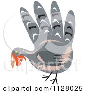 Poster, Art Print Of Hand Thanksgiving Turkey Bird