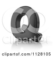 Poster, Art Print Of 3d Perforated Metal Letter Q
