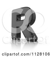 Poster, Art Print Of 3d Perforated Metal Letter R