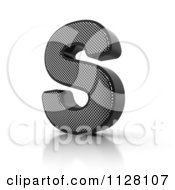 Clipart Of A 3d Perforated Metal Letter S Royalty Free CGI Illustration