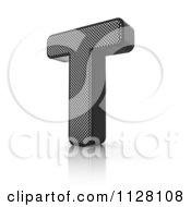 3d Perforated Metal Letter T by stockillustrations