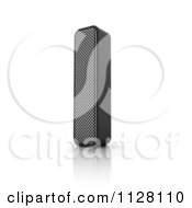 Clipart Of A 3d Perforated Metal Letter I Royalty Free CGI Illustration
