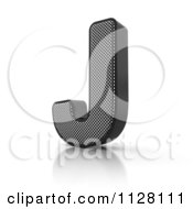 Poster, Art Print Of 3d Perforated Metal Letter J