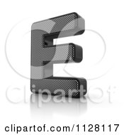 Poster, Art Print Of 3d Perforated Metal Letter E