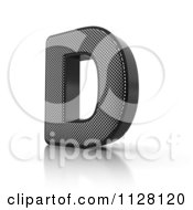 Poster, Art Print Of 3d Perforated Metal Letter D