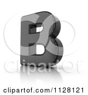 Poster, Art Print Of 3d Perforated Metal Letter B