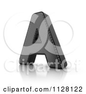 3d Perforated Metal Letter A by stockillustrations