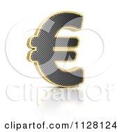 Poster, Art Print Of 3d Gold Rimmed Perforated Euro Symbol