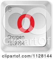 Poster, Art Print Of 3d Red And Silver Oxygen Element Keyboard Button