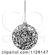 Clipart Of A Doodled Christmas Bauble Royalty Free Vector Illustration