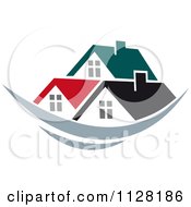 Poster, Art Print Of Houses With Roof Tops 9