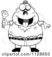 Cartoon Clipart Of An Outlined Halloween Zombie Eating A Hand Black And White Vector Coloring Page