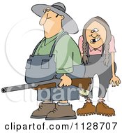 Poster, Art Print Of Redneck Hillbilly Man And Woman With A Shotgun