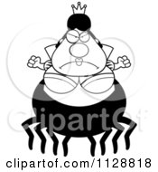 Poster, Art Print Of Black And White Mad Chubby Spider Queen