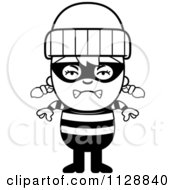 Poster, Art Print Of Black And White Angry Robber Girl