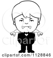 Poster, Art Print Of Black And White Angry Waiter Boy