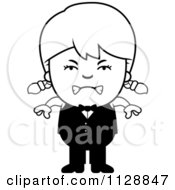 Poster, Art Print Of Black And White Angry Waiter Girl