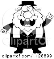 Poster, Art Print Of Black And White Rabbi With An Idea