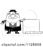 Poster, Art Print Of Black And White Rabbi With A Sign