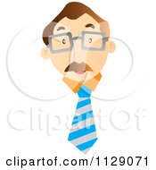 Cartoon Of A Happy Mans Face Royalty Free Vector Clipart