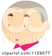 Cartoon Of A Surprised Mans Face Royalty Free Vector Clipart by YUHAIZAN YUNUS
