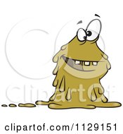 Cartoon Of A Slimy Monster Royalty Free Vector Clipart