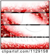 Clipart Of Red Christmas Snowflake Website Banners Royalty Free Vector Illustration by dero