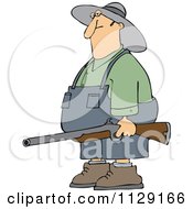 Poster, Art Print Of Redneck Hillbilly Man Carrying A Rifle