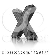 3d Perforated Metal Letter X by stockillustrations
