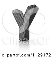 3d Perforated Metal Letter Y by stockillustrations