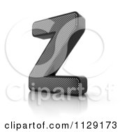 Poster, Art Print Of 3d Perforated Metal Letter Z
