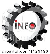 Clipart Of An Info Gear Cog Icon Royalty Free Vector Illustration by Andrei Marincas