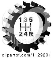 Grayscale Shift Gear Cog Icon