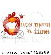 Poster, Art Print Of Once Upon A Time Text With A Fairy Tale Carriage
