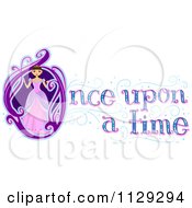 Poster, Art Print Of Once Upon A Time Text With A Fairy Tale Princess