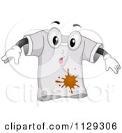 Poster, Art Print Of Surprised Shirt Mascot With A Stain